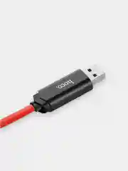 Белый кабель Hoco U29, Type-C, Micro USB, Lishtning, с дисплеем