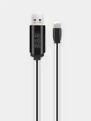 Белый кабель Hoco U29, Type-C, Micro USB, Lishtning, с дисплеем