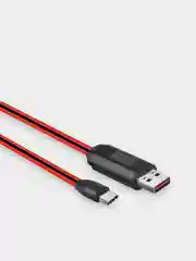 Красный кабель Hoco U29, Type-C, Micro USB, Lishtning, с дисплеем