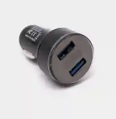 Серый автомобильное зарядное устройство 2USB 2А с дисплеем