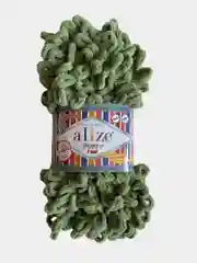 Лесной зеленый alize Puffy Fine турецкая плюшевая пряжа, Ализе Пуффи Файн вязание руками 100 г 14,5 м
