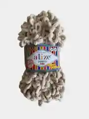Бежевый меланж alize Puffy Fine турецкая плюшевая пряжа, Ализе Пуффи Файн вязание руками 100 г 14,5 м