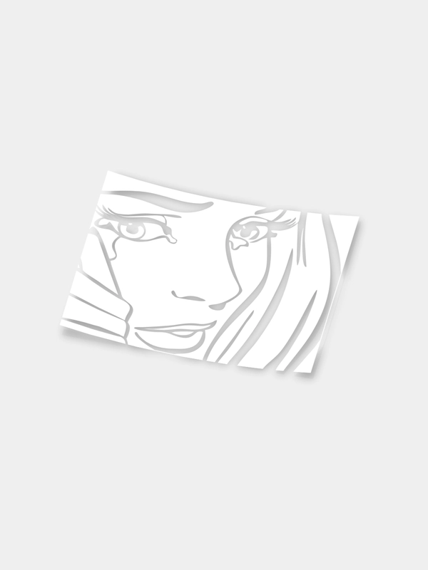 Наклейка голографическая Comix girl (Девушка из комикса), без фона, на любую поверхность