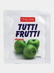 Съедобная смазка "OraLove. TUTTI-FRUTTI ЯБЛОКО", для орального секса, 4 г