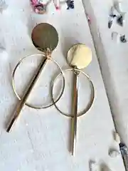 Золотой женские Серьги кольца/ подвески/гвоздики