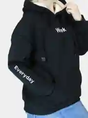 Черный худи "Week" (Толстовка с принтом "Week")