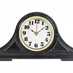 Часы настольные"21 Век. Классика", корпус черный с золотом, рубин, 1834-002