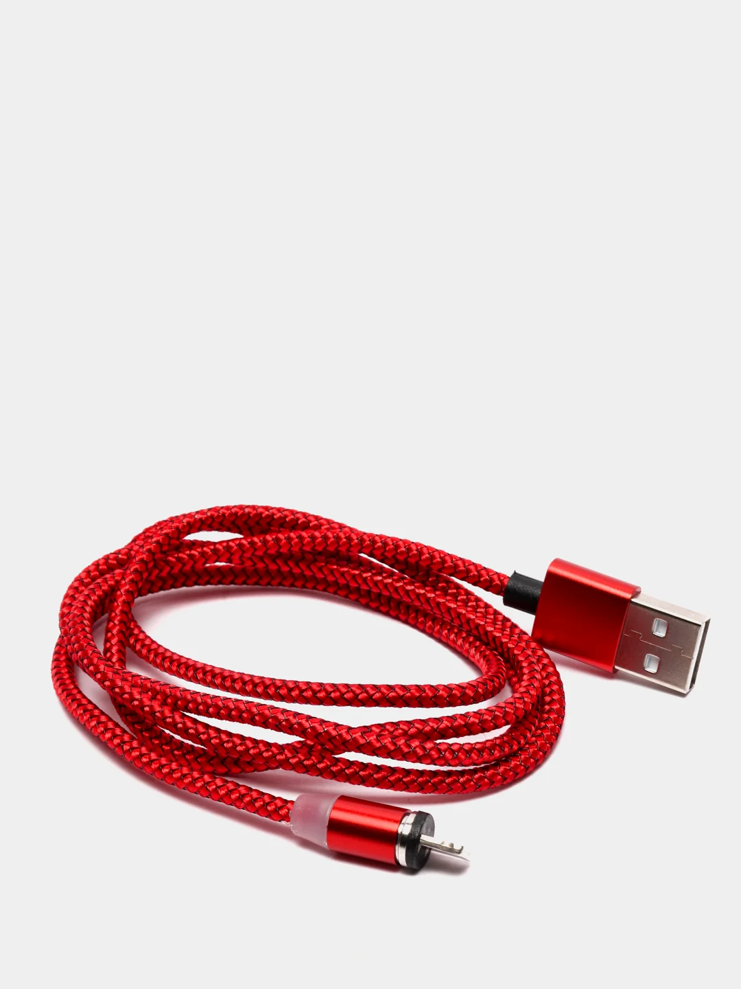 Белый магнитный кабель microUSB, type-C, Lightning