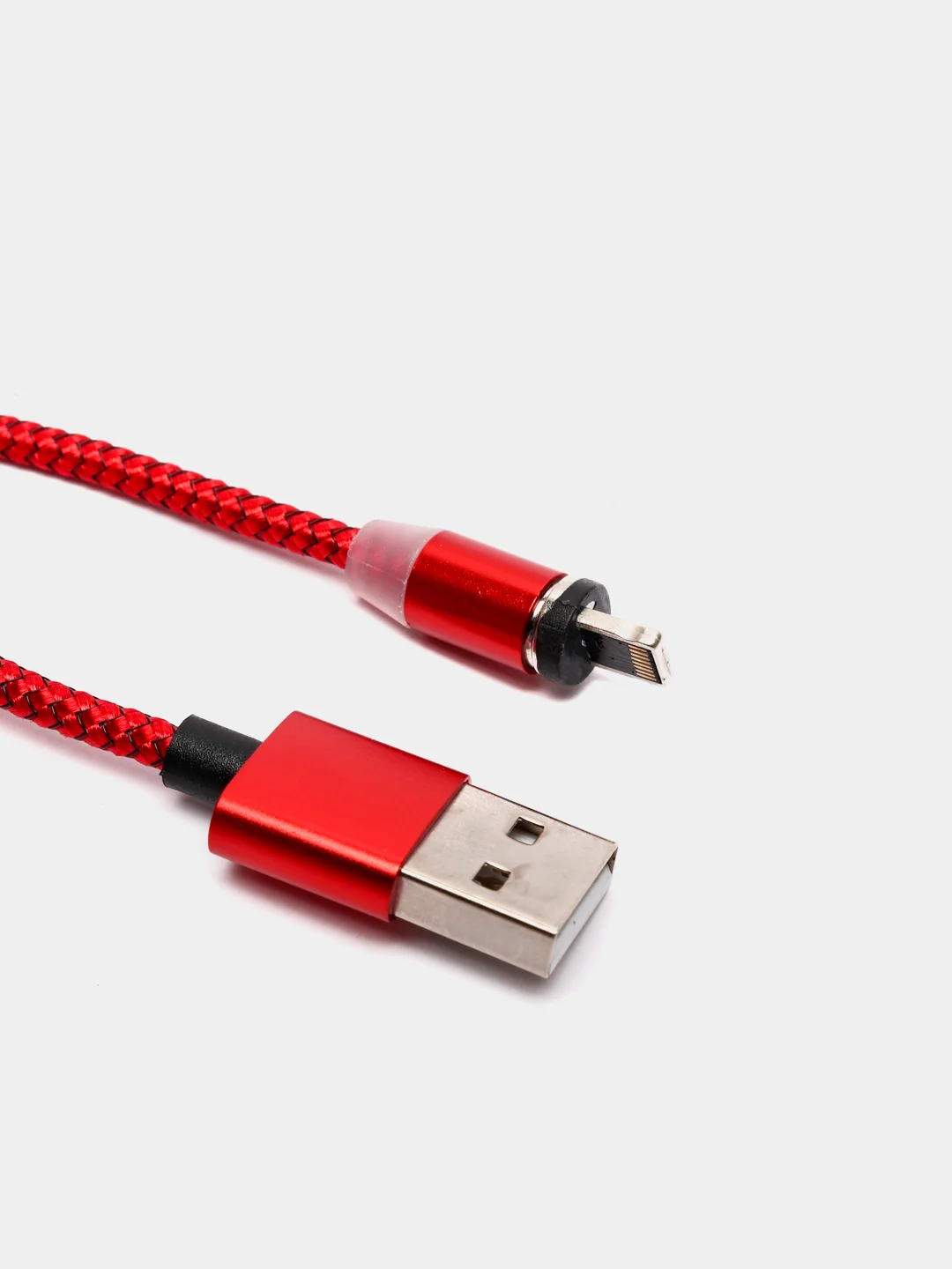 Белый магнитный кабель microUSB, type-C, Lightning