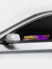 Белый голографическая наклейка без фона Need For Speed Tokyo Nights