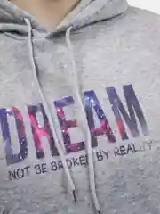 Серый худи "DREAM" (Толстовка с принтом "DREAM")