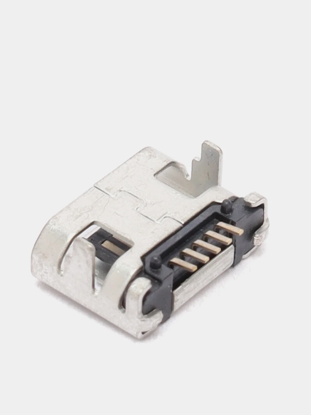 20 штук Гнездо micro-USB 5 контактов (нижнее крепление, 2 крепежа в плату 7.2мм)