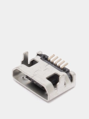 20 штук Гнездо micro-USB 5 контактов (нижнее крепление, 2 крепежа в плату 7.2мм)
