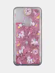 Чехол для Samsung M30S/ M21 Переливашка Единорог и пончики