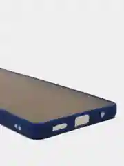 Темно-синий чехол Xiaomi Redmi Note 10 Pro, Редми Нот 10 Про, пластиковый матовый с цветными кнопками