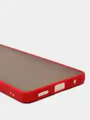 Красный чехол Xiaomi Redmi Note 10 Pro, Редми Нот 10 Про, пластиковый матовый с цветными кнопками