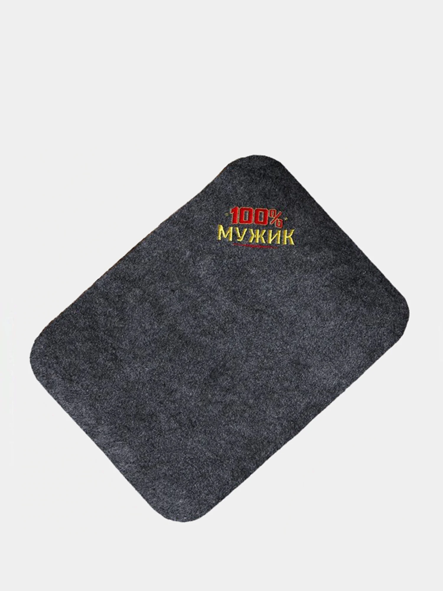 Бирюзовый коврик для бани с вышивкой, 30*40