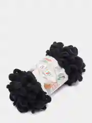 Черный пряжа Alize Puffy (Ализе Пуффи)