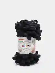 Черный пряжа Alize Puffy (Ализе Пуффи)