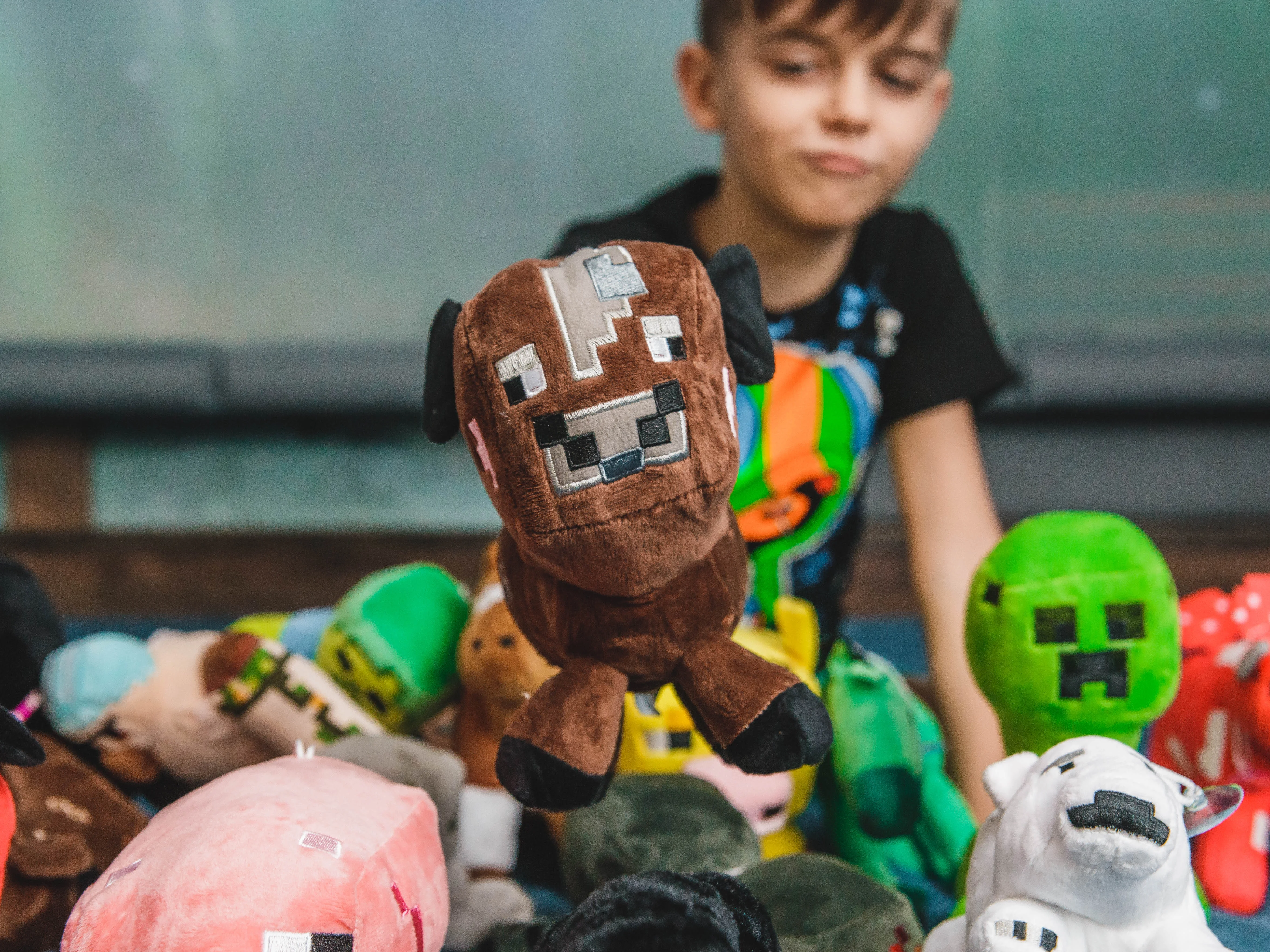 Тёмно-коричневый мягкая игрушка персонажи Minecraft (Майнкрафт) плюшевый Крипер, Паук, Скелет, Странник др