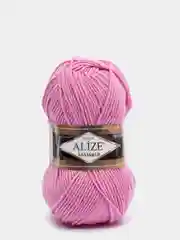 Розовый пряжа полушерстяная Alize Lanagold (Ализе Ланаголд)
