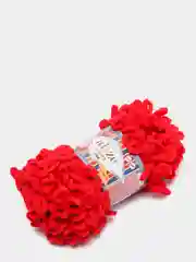 Красный пряжа Alize Puffy Fine (Ализе Пуффи Файн)