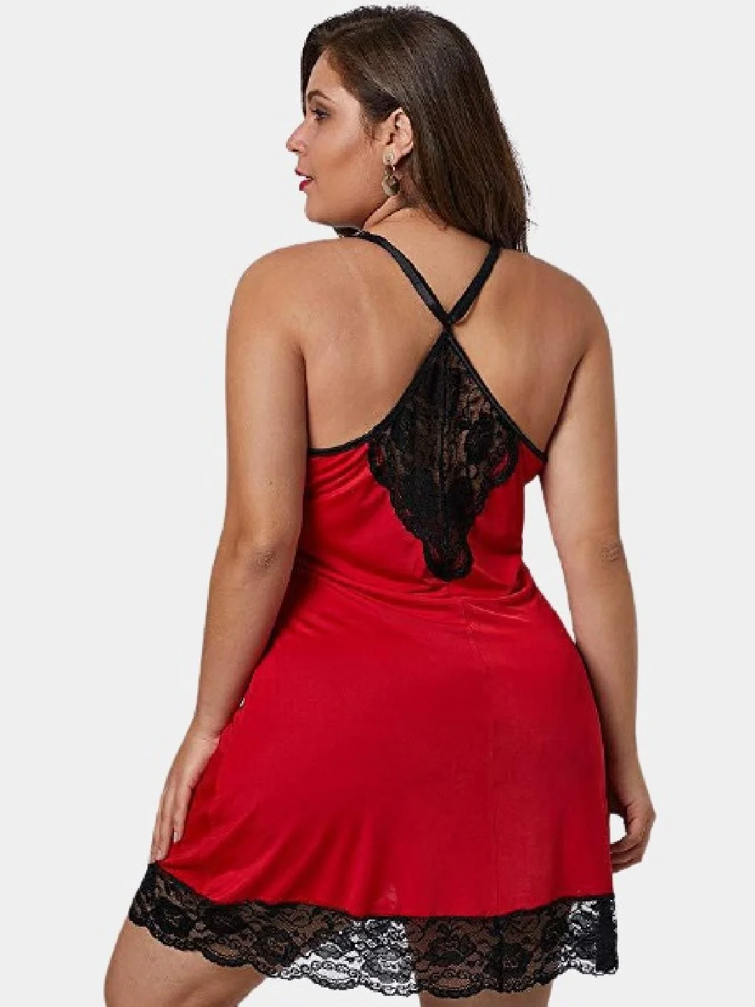 Красный пеньюар со стрингами, большие размеры Plus Size 46-48-50-52-54-56, разные цвета