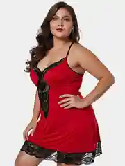 Красный пеньюар со стрингами, большие размеры Plus Size 46-48-50-52-54-56, разные цвета