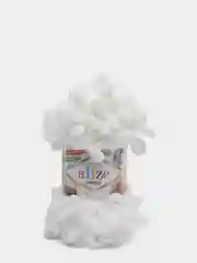 Белый пряжа Alize Puffy (Ализе Пуффи)