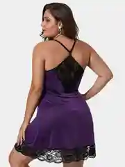 Фиолетовый пеньюар со стрингами, большие размеры Plus Size 46-48-50-52-54-56, разные цвета