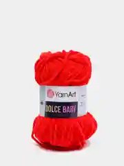 Красный плюшевая пряжа YarnArt Dolce Baby (ЯрнАрт Дольче Бэби)