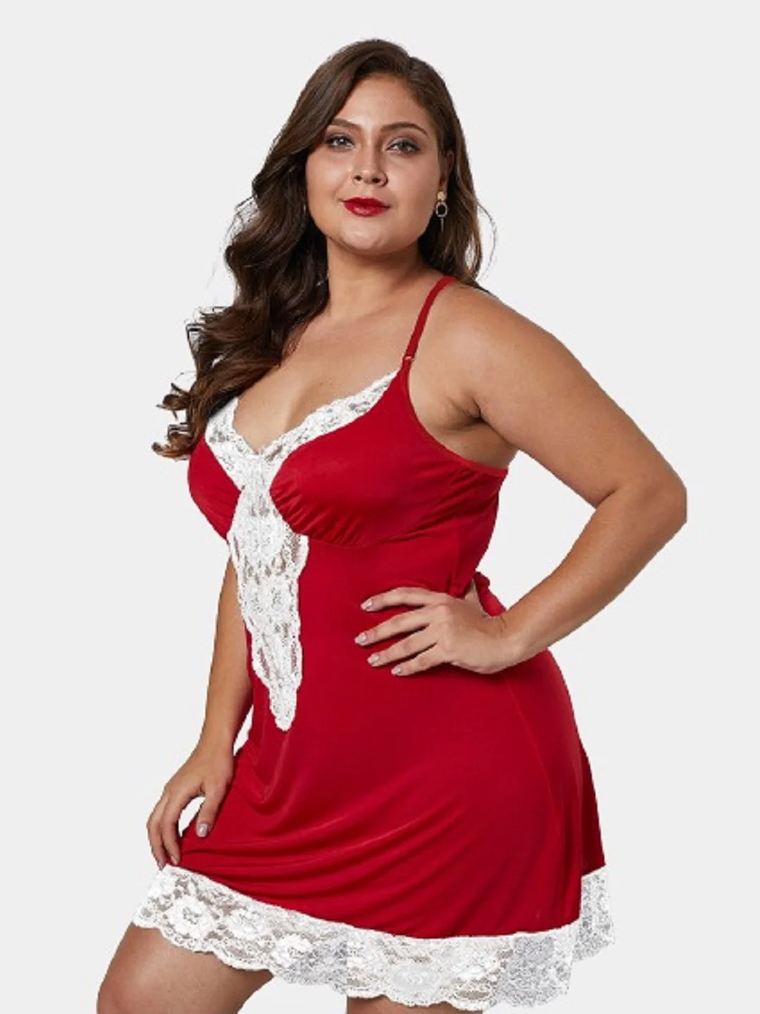 Белый пеньюар со стрингами, большие размеры Plus Size 46-48-50-52-54-56, разные цвета