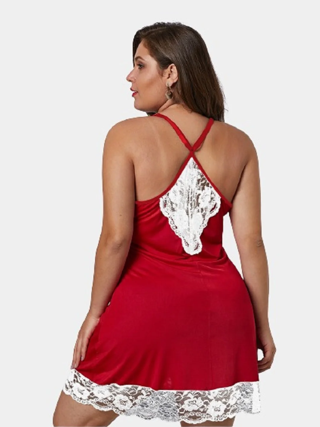 Белый пеньюар со стрингами, большие размеры Plus Size 46-48-50-52-54-56, разные цвета