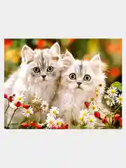 Алмазная мозаика "Котята" 40*50см на подрамнике