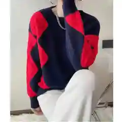 Индиго теплый женский свитер