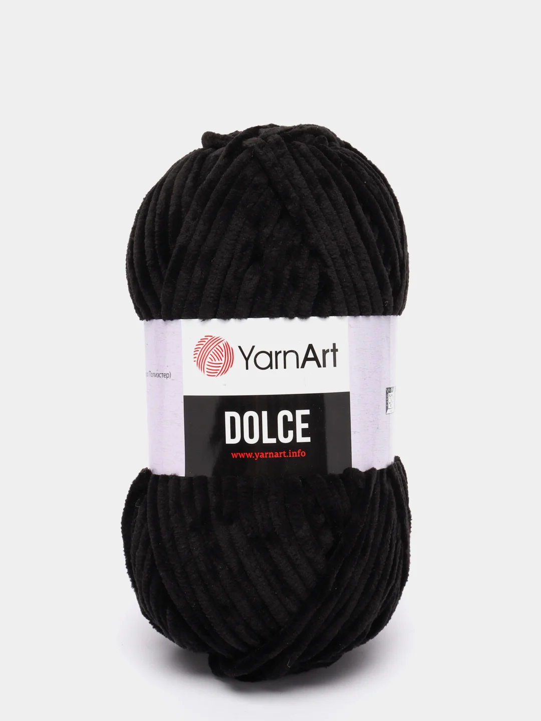 Черный плюшевая пряжа Yarnart Dolce (ЯрнАрт Дольче)