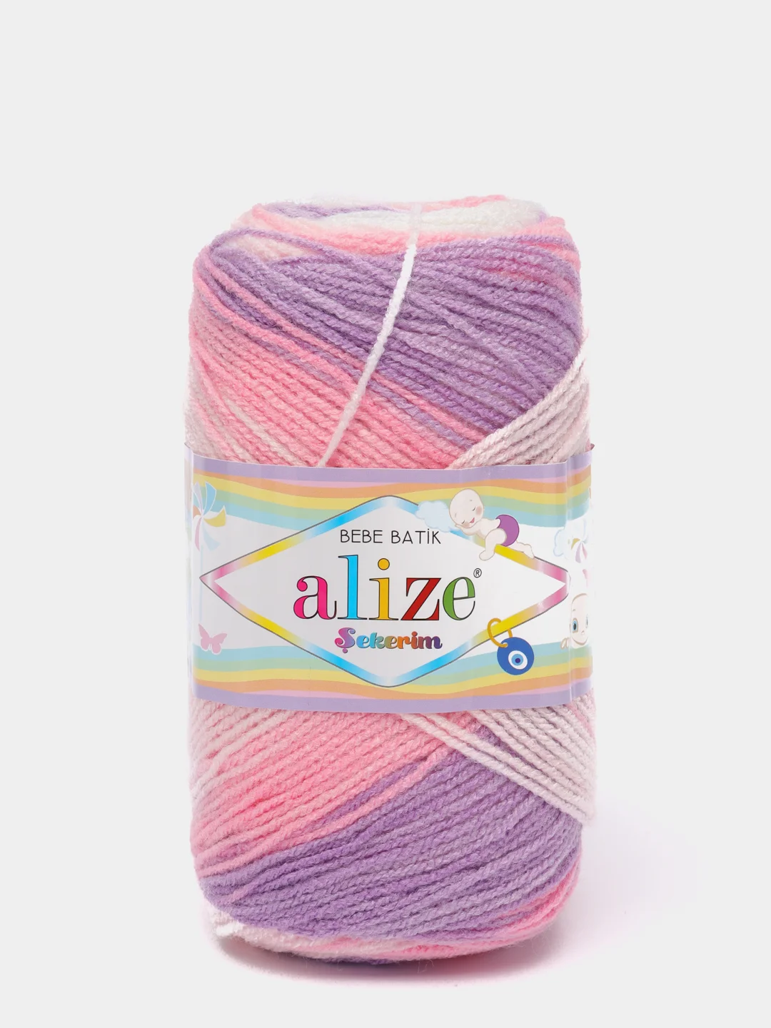 Розовый пряжа Alize Sekerim Bebe batik (Ализе Шекерим Беби батик)