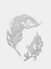 Серебряный перья декоративные из фоамирана