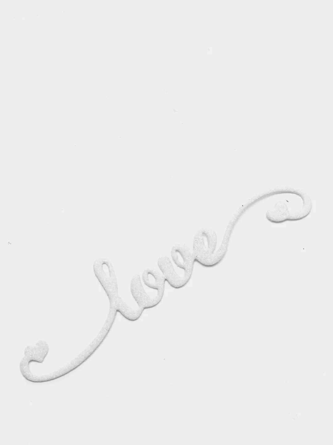 Белый надпись Love для декора и скрапбукинга, 10.3х2.3см