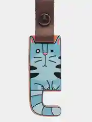 Брелок-подставка для телефона "Котик" из дерева