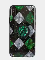 Белый чехол с блестками с рисунком для iPhone 7, 8, 7+, 8 plus, x, xs max, 11 pro max, 11 pro