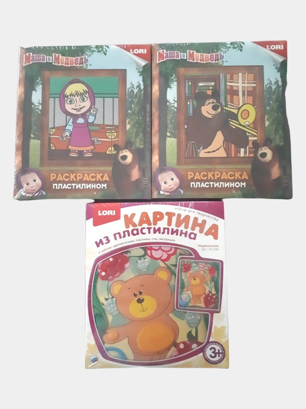 Картина из пластилина "Маша и Медведь"