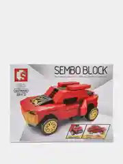 Красный конструктор машинки SEMBO BLOCK, 71-82 деталей