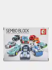 Синий конструктор машинки SEMBO BLOCK, 71-82 деталей