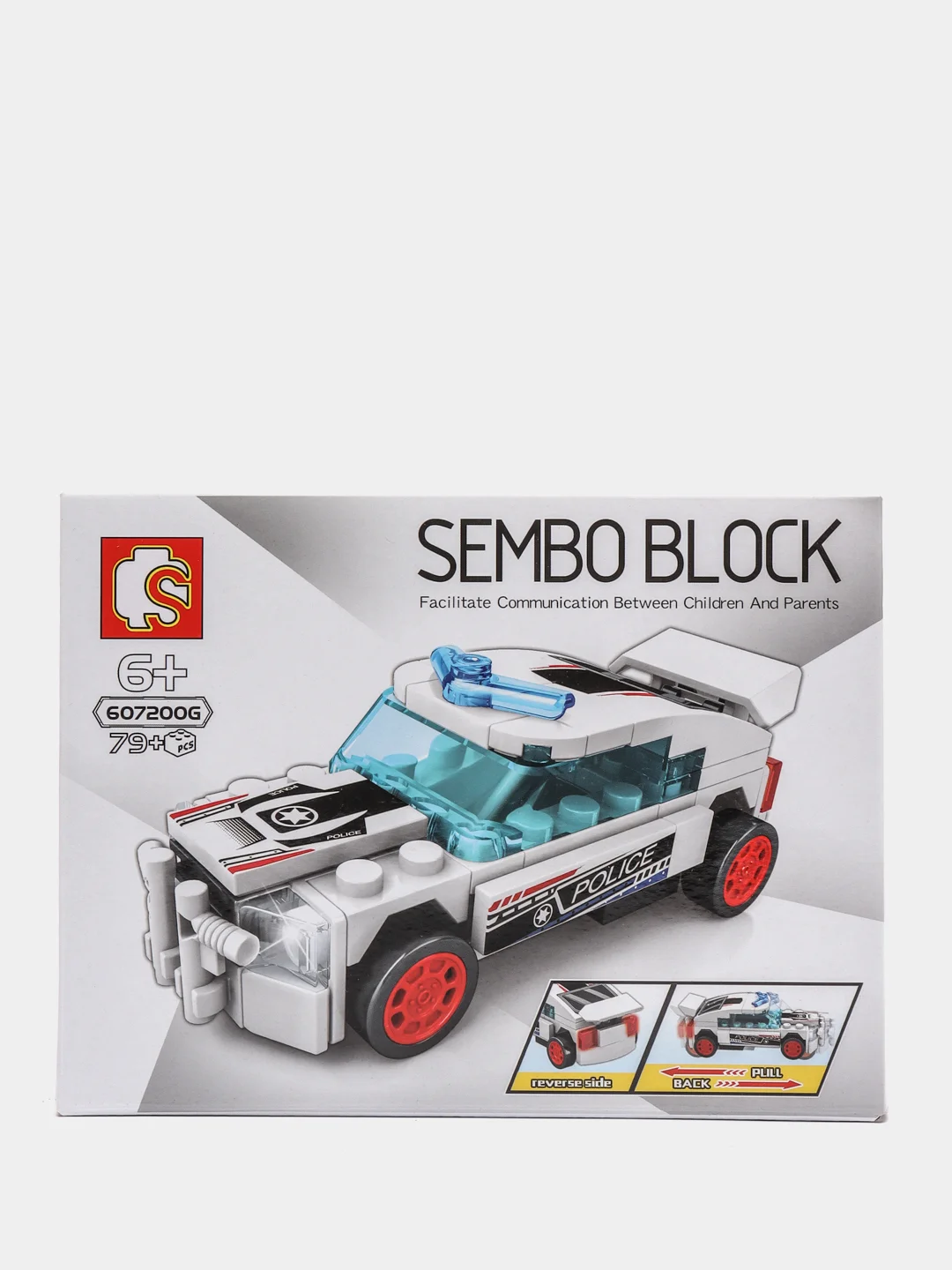 Белый конструктор машинки SEMBO BLOCK, 71-82 деталей