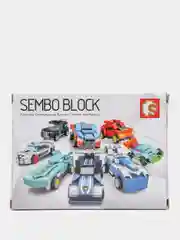Белый конструктор машинки SEMBO BLOCK, 71-82 деталей