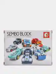 Черный конструктор машинки SEMBO BLOCK, 71-82 деталей