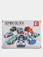 Зеленый конструктор машинки SEMBO BLOCK, 71-82 деталей