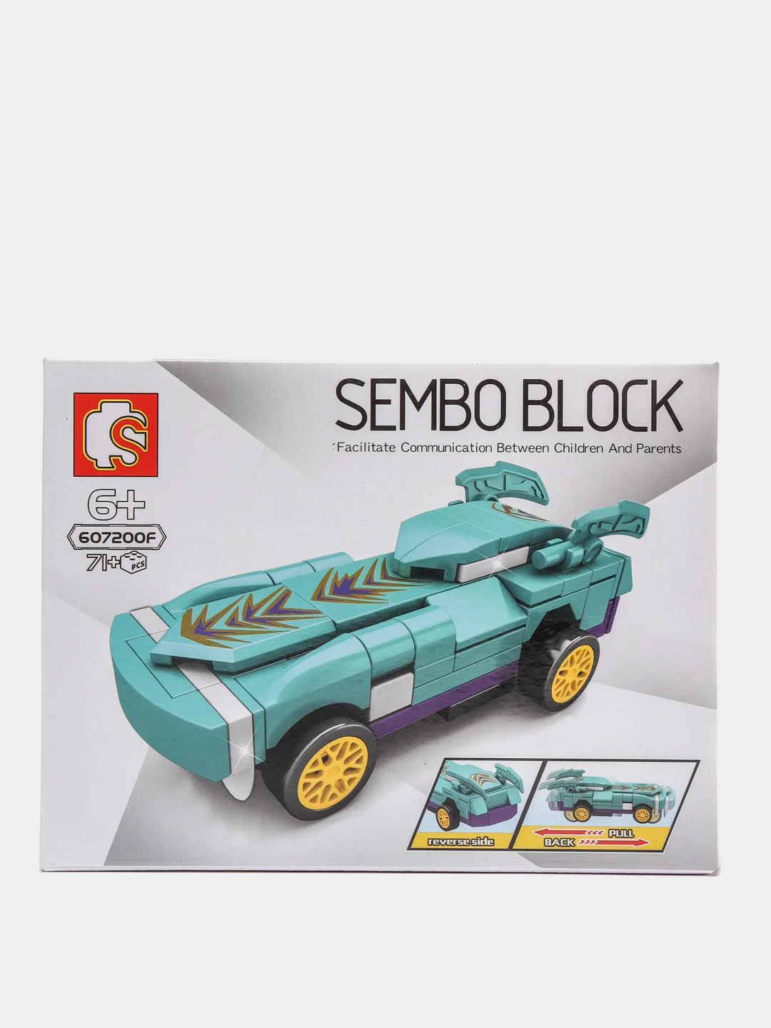 Зеленый конструктор машинки SEMBO BLOCK, 71-82 деталей