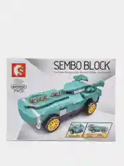 Зеленый конструктор машинки SEMBO BLOCK, 71-82 деталей